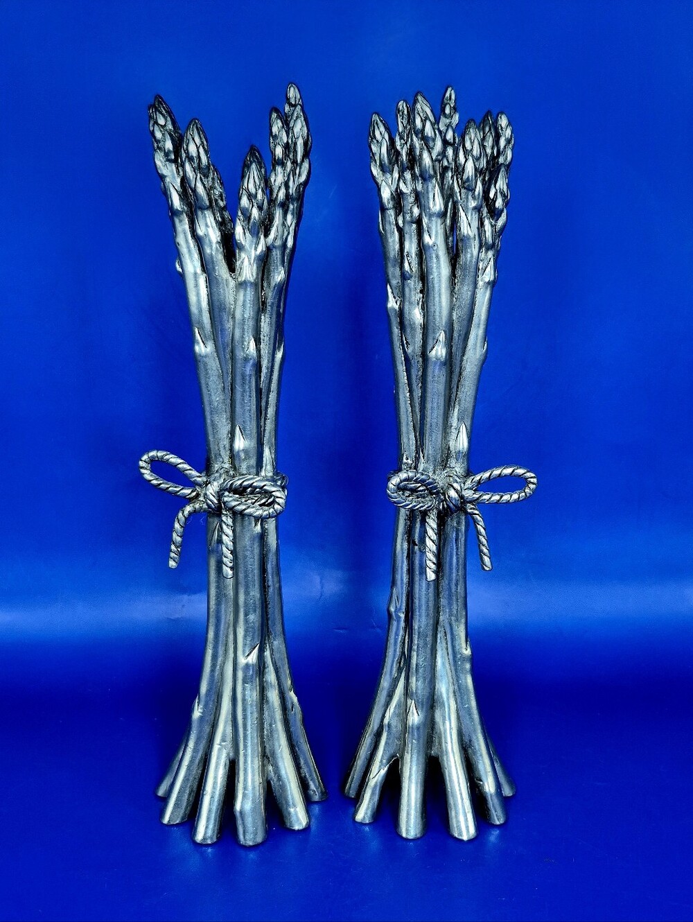 Vagabond House Pewter Asparagus Candlesticks - Pair